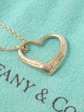 Tiffany & Co. Elsa Peretti Open Heart Pendant Necklace - Gold